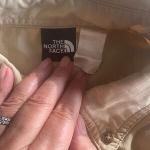 The North Face Beige button down shirt top xl